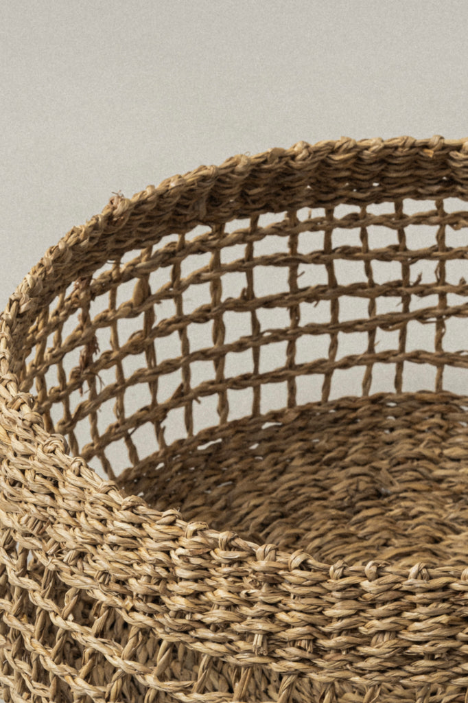 Medium Siwa Round Seagrass Basket - Medium Siwa Round Seagrass Basket