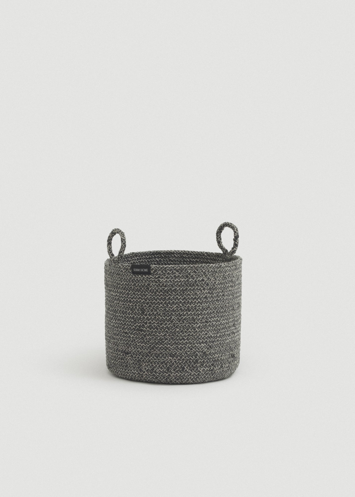 Gray Melange Loops Cotton Rope Baskets - Gray Melange Loops Cotton Rope Baskets