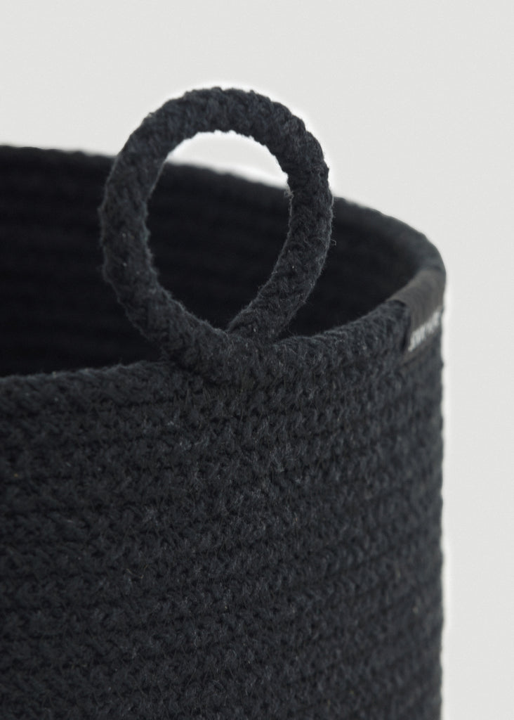 Black Loops Cotton Rope Baskets - Black Loops Cotton Rope Baskets