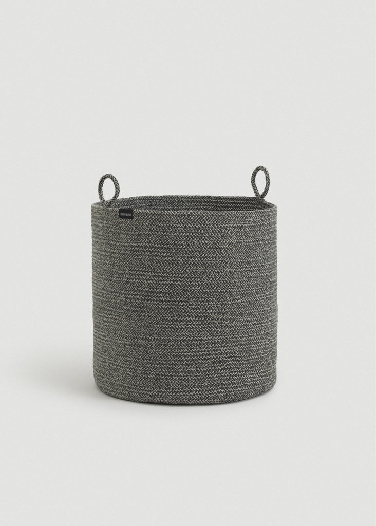 Gray Melange Loops Cotton Rope Baskets - Gray Melange Loops Cotton Rope Baskets