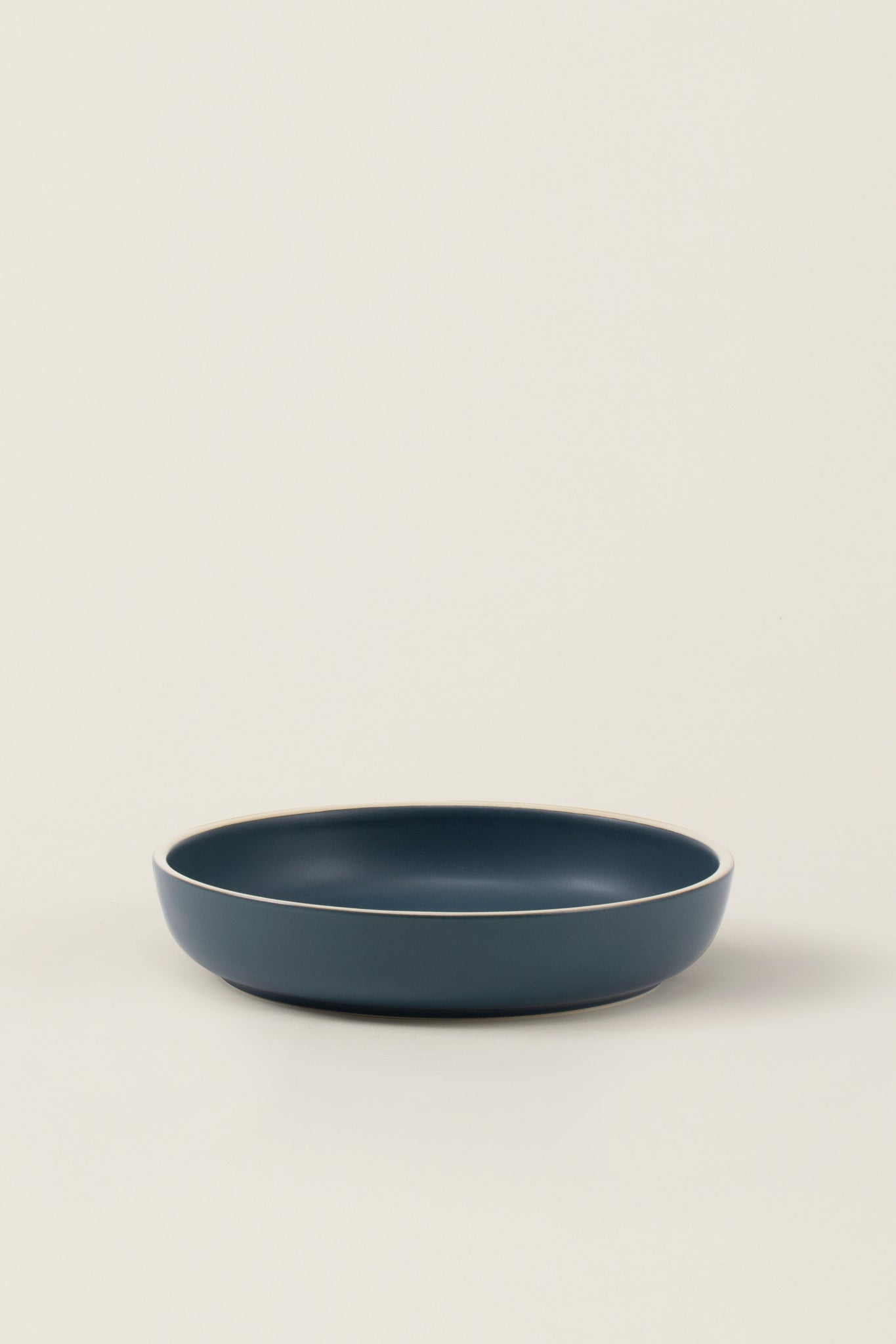 Matte Ceramic Deep Plates (Set of 4) - midnight blue