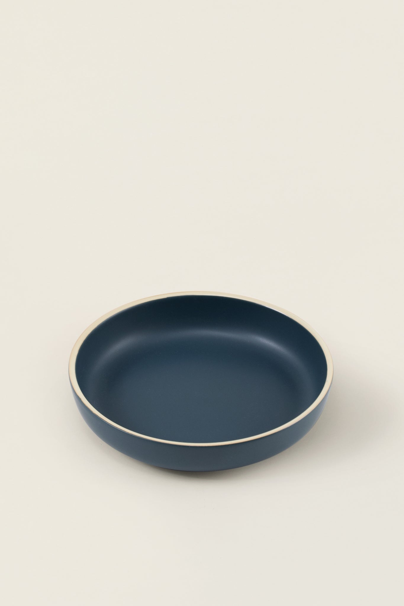 Matte Ceramic Deep Plates (Set of 4) - midnight blue