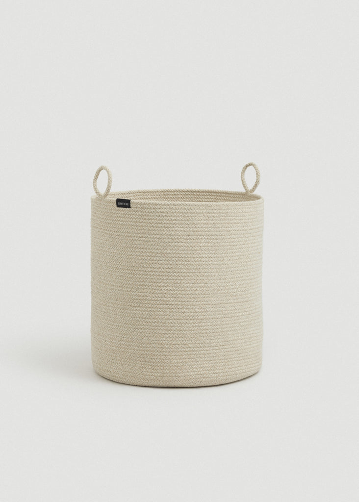 Beige Melange Loops Cotton Rope Baskets - Beige Melange Loops Cotton Rope Baskets