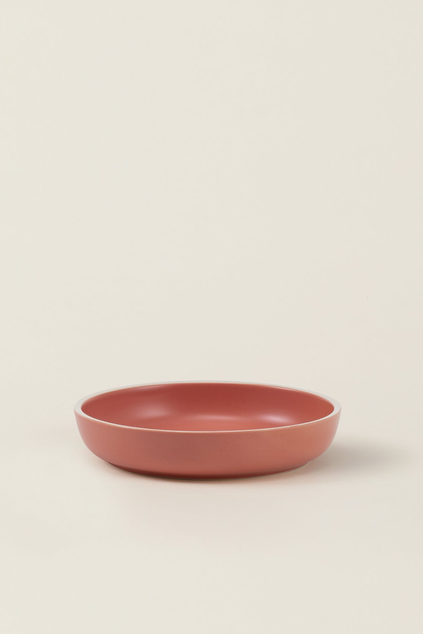 Matte Ceramic Deep Plates (Set of 4) - dusty pink