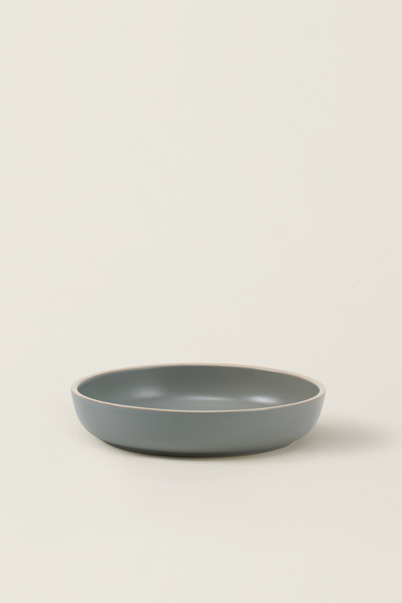 Matte Ceramic Deep Plates (Set of 4) - sage green