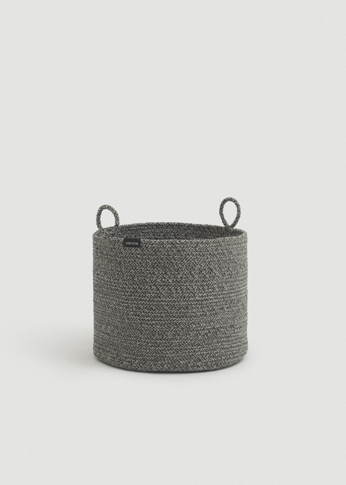 Gray Melange Loops Cotton Rope Baskets - Gray Melange Loops Cotton Rope Baskets