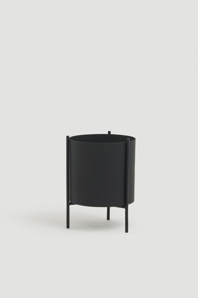 Small Black Botanic Plant Pot with Stand - Small Black Botanic Plant Pot with Stand