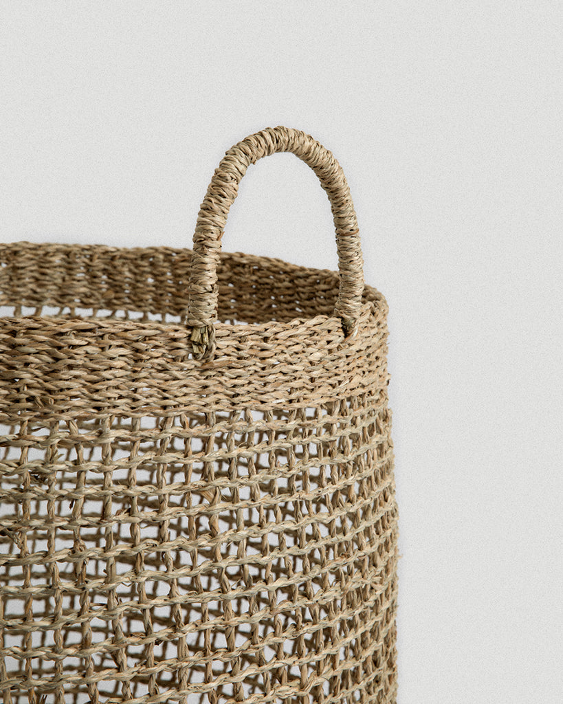 Small Siwa Seagrass Laundry Basket - Small Siwa Seagrass Laundry Basket