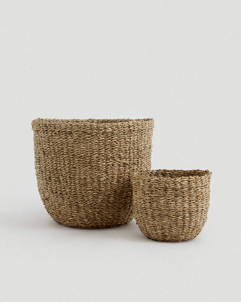 Gaya Tall Seagrass Basket Set of 2 - Gaya Tall Seagrass Basket Set of 2
