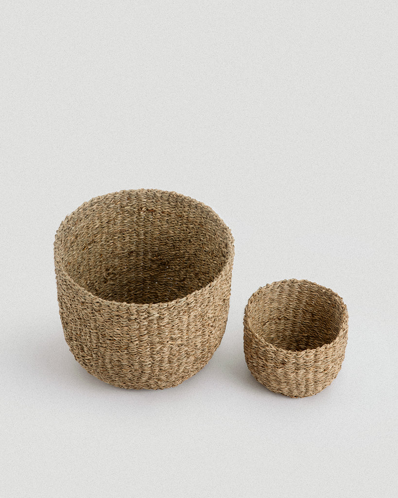 Gaya Tall Seagrass Basket Set of 2 - Gaya Tall Seagrass Basket Set of 2