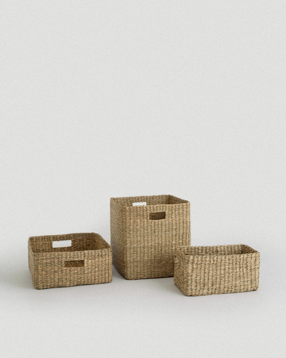 Short Square Puno Seagrass Basket - Short Square Puno Seagrass Basket