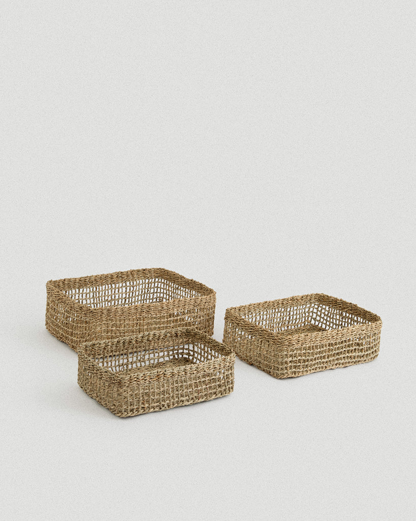 Small Siwa Rectangular Seagrass Basket - Small Siwa Rectangular Seagrass Basket