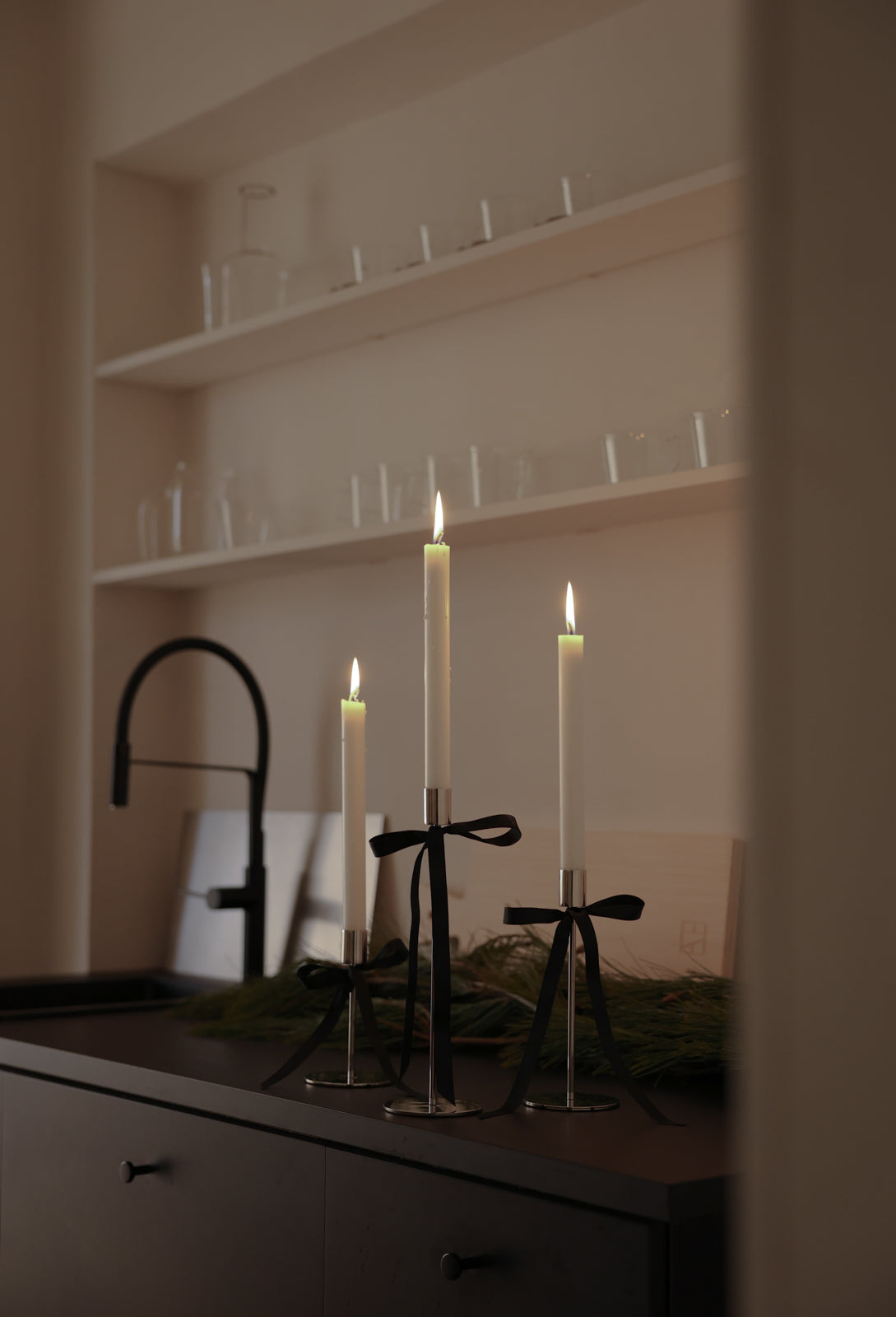 Silver Doric Candle Holder - Silver Doric Candle Holder