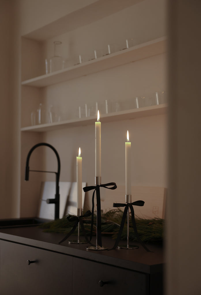 Silver Doric Candle Holder - Silver Doric Candle Holder
