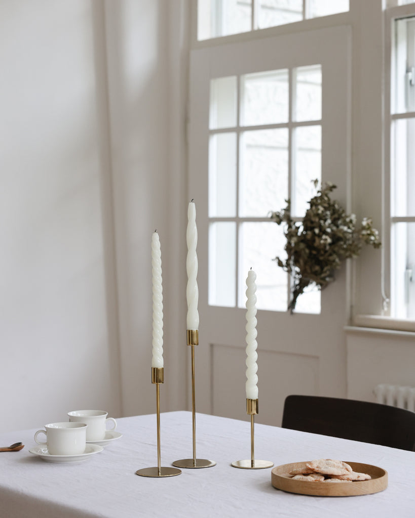 Gold Doric Candle Holder - featured