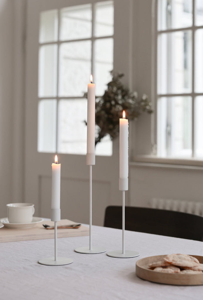 White Doric Candle Holder - featured