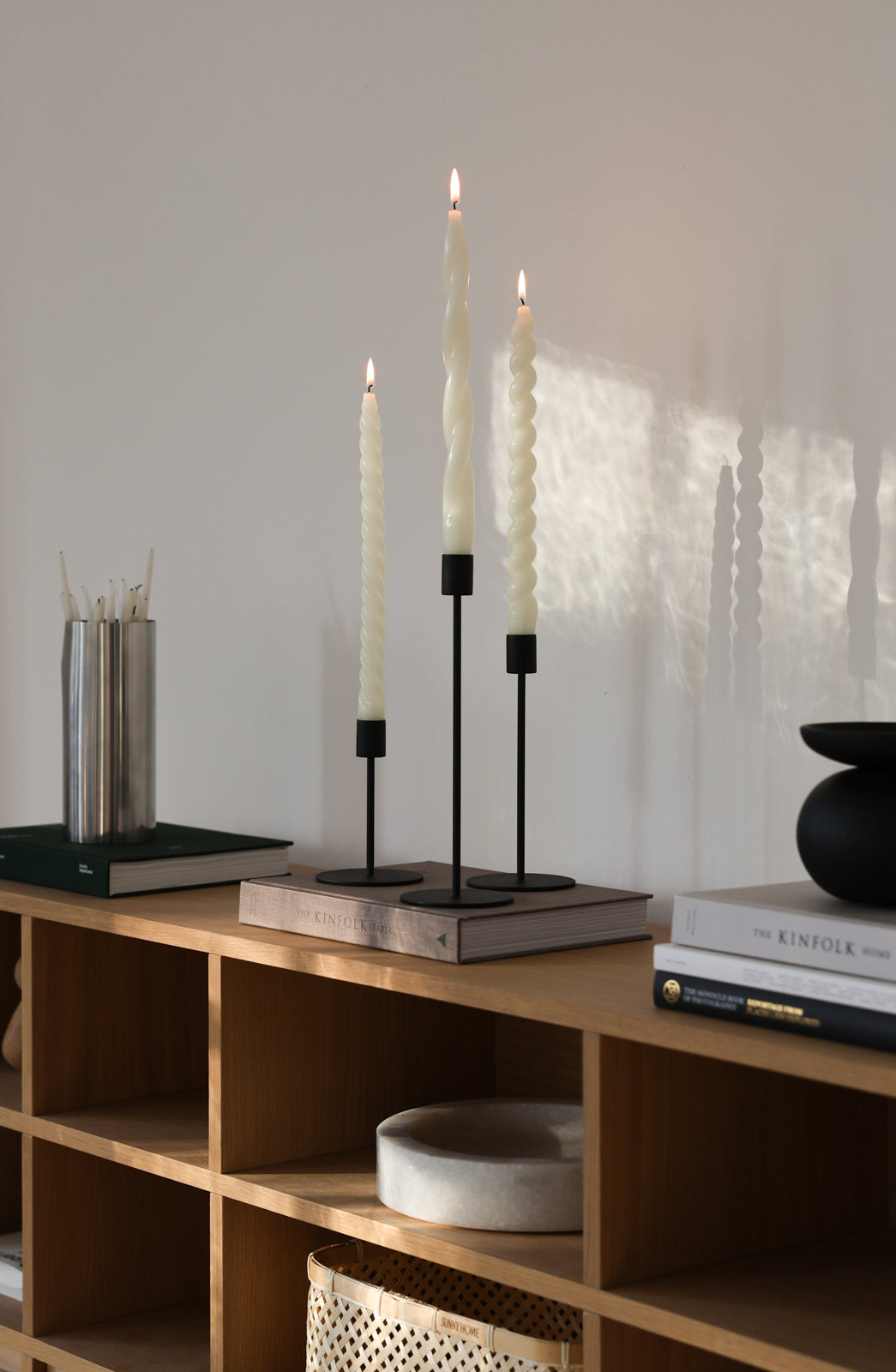 Black Doric Candle Holder - Black Doric Candle Holder