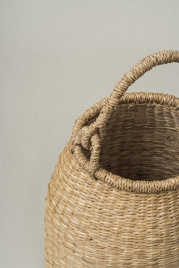 Satna Seagrass Bucket Basket - Satna Seagrass Bucket Basket