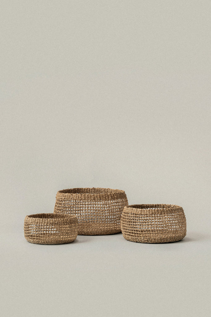 Medium Siwa Round Seagrass Basket - Medium Siwa Round Seagrass Basket