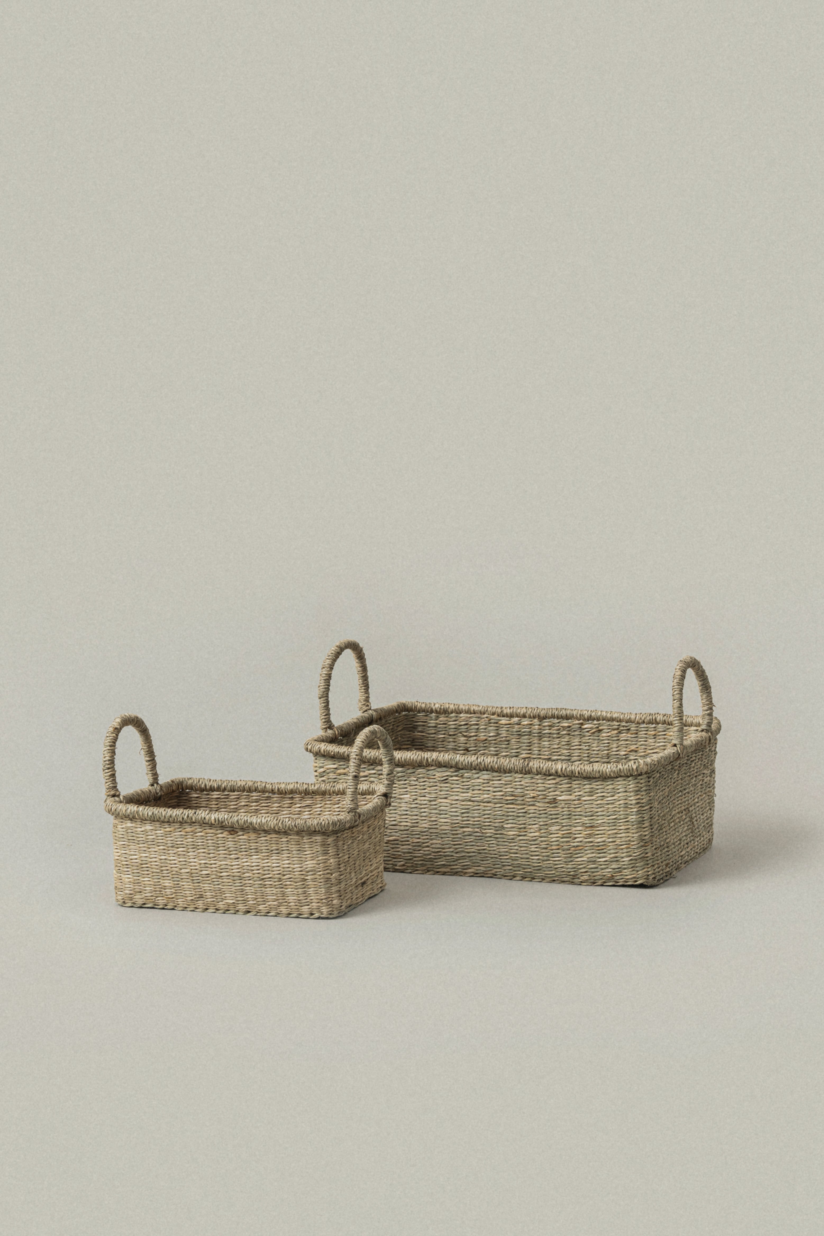 Lima Rectangular Seagrass Basket with Handles - Lima Rectangular Seagrass Basket with Handles