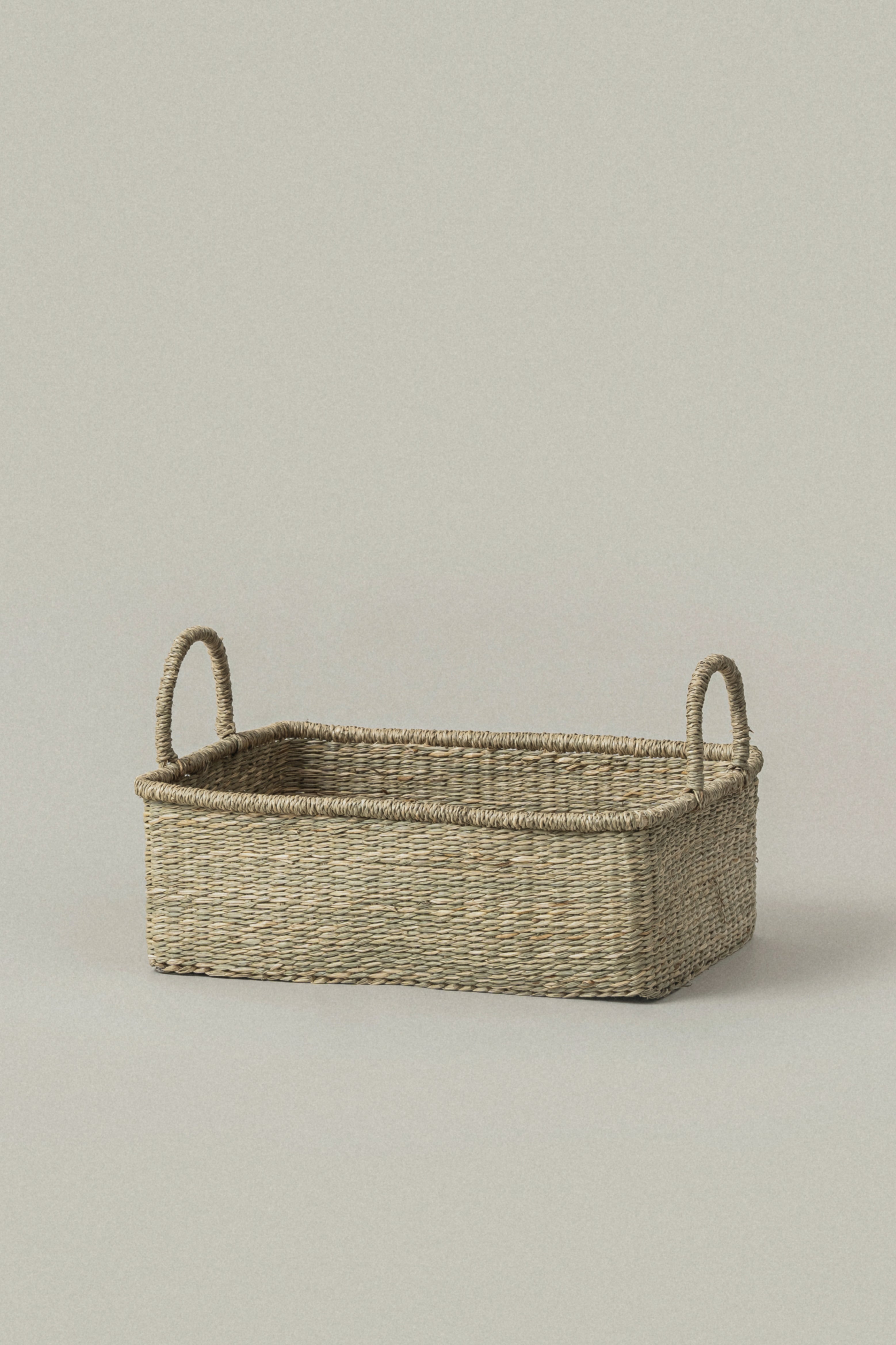 Large Lima Rectangular Seagrass Basket with Handles - Large Lima Rectangular Seagrass Basket with Handles