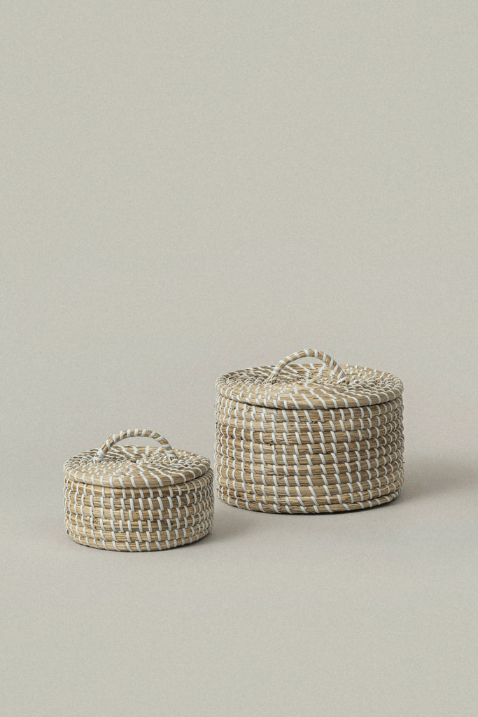 Medina Seagrass Woven Canister - Medina Seagrass Woven Canister