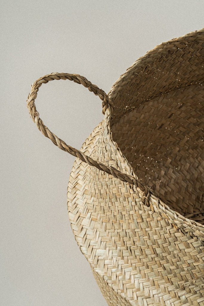 Large Kiau Foldable Seagrass Basket - Large Kiau Foldable Seagrass Basket