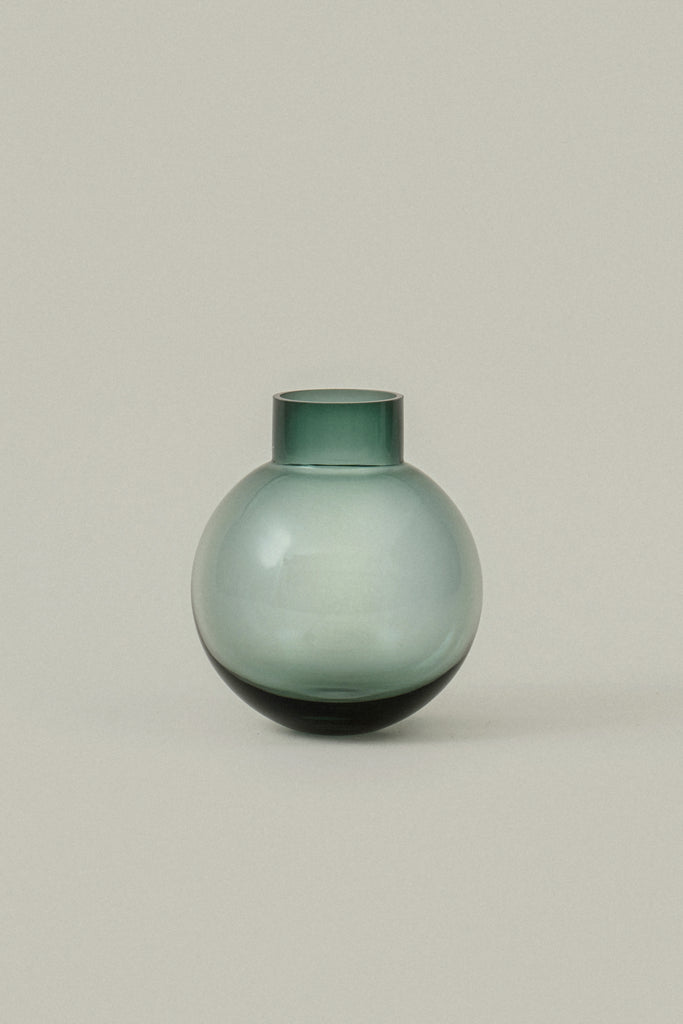 Ball Glass Vase - green